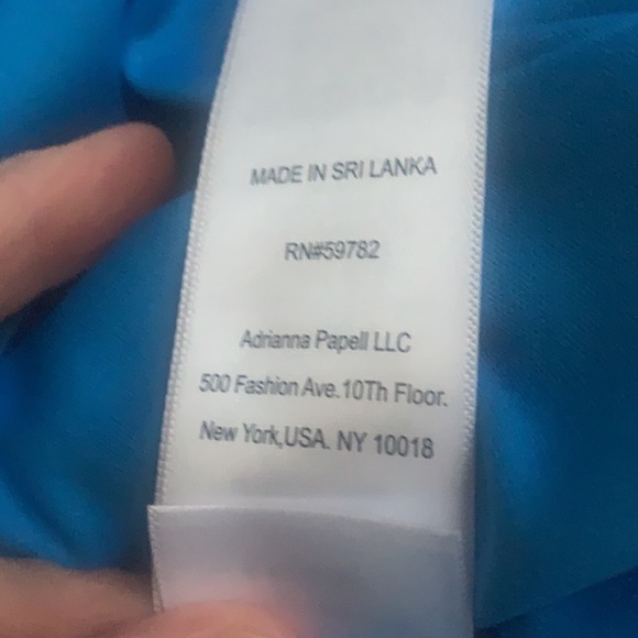 Adrianna Papell Twist Front Crepe Dress Electric Blue Size 14 NWT - Picture 11 of 13